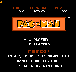 Pac-Man (USA) (Namco) Title Screen